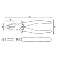 マルト長谷川工作所 ヨーロッパタイプペンチ ETー508 1丁（直送品）