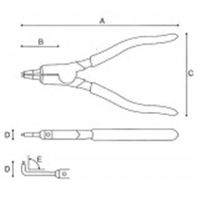 マルト長谷川工作所 スナップリングプライヤー(軸用)平 SOー907F 1丁（直送品）