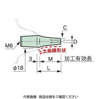 MSTコーポレーション スリムラインコレット mini8型 フラッシュ φ6 CF8-6-45 1個（直送品）