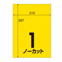 アスクル 屋外ラベル（屋外 粘着ラベル） A4 ノーカット イエロー（黄色） 15枚  オリジナル