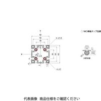 エヌアイシ・オートテック M6 ベーシックアルミフレーム 487mm AFSー6060Lー6ー487 1セット(9本)（直送品）