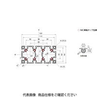エヌアイシ・オートテック M6 ベーシックアルミフレーム 466mm AFSー60120ー6ー466 1セット(5本)（直送品）