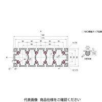 エヌアイシ・オートテック M6 ベーシックアルミフレーム 644mm AFSー60180ー6ー644 1セット(2本)（直送品）