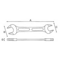 マルト長谷川工作所 ライツール両口スパナ OEー1113ーL 1セット(3丁)（直送品）
