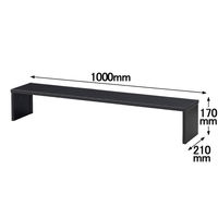 Ceha プレノデスクシステム 専用 机上シェルフ ブラック 幅1000mm用 1台