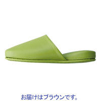 テンダイ 消毒できるビニールスリッパ(耐アルコール・耐次亜塩素酸） 前かぶり 23～26cm  ブラウン 1足