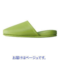 テンダイ 消毒できるビニールスリッパ(耐アルコール・耐次亜塩素酸） 前かぶり 23～26cm  ベージュ 1足