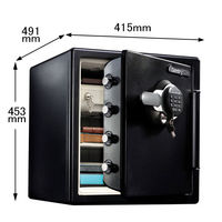【設置込】セントリー ビッグボルト テンキー式耐火・耐水金庫2時間耐火 33.6L ブラック 幅415×高さ453mm JTW123GEL 1台（取寄品）
