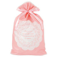 ヘッズ レースリボン付PEギフトバッグ-SS LA-RBSS 1セット（100枚：20枚×5パック）（直送品）