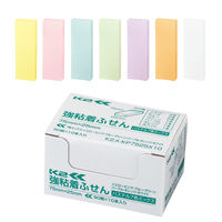 【強粘着】コクヨ　ふせん　75×25mm　パステル7色アソート　K2メ-KP7525X10　90枚×10冊×1箱　〈K2〉
