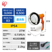 アイリスオーヤマ LED 投光器 ワークライト 3000lm 昼光色 LWT-3000CK（568660）