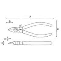 マルト長谷川工作所 プラスチック用ニッパー(刃先形状:フラット/刃先調節ネジ付)スプリング付 PLー726A 1丁（直送品）