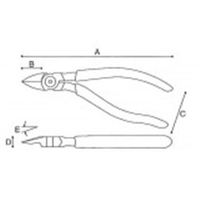 マルト長谷川工作所 エルゴニッパー プラスチック用(右利き用/刃先形状:スタンダード)スプリング付 PLー736 1丁（直送品）