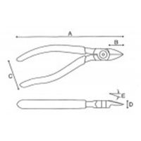 マルト長谷川工作所 エルゴニッパー プラスチック用(左利き用/刃先形状:フラット)スプリング付 PLー746L 1丁（直送品）