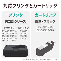 キヤノン（Canon）用 詰替えインク THC-380PGBK4 ブラック BCI-380対応 4回分 1個