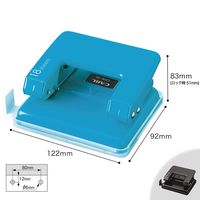 カール事務器 2穴パンチ　ブルー　穿孔枚数18枚 CPN-18-B 1セット（5個）