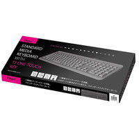 ナカバヤシ USBスタンダードメディアキーボード 有線 108キー+ワンタッチキー13/メンブレン方式 ブラック FKB-U244BK 1個（直送品）