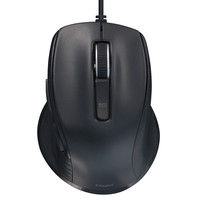 ナカバヤシ F_line 有線静音5ボタンBlueLEDマウス Sサイズ ブラック MUS-UKF142BK 1個（直送品）