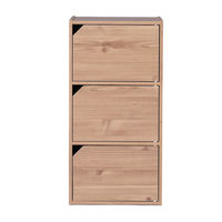 アイリスオーヤマ モジュールボックス扉付 幅366×奥行290×高さ732mm ナチュラル MDB-3D 1台 木製収納 カラーボックス ウッドラック