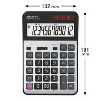 シャープ 経理仕様電卓 銀 セミディスクサイズ CS-S952-X 1セット（3個入）