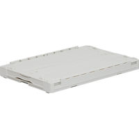 【折りたたみコンテナ】 エコン カラーオリコンふた一体型75Lオフホワイト 1個