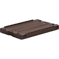 【折りたたみコンテナ】 エコン カラーオリコン ふた一体型75Lブラウン 1個