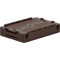 【折りたたみコンテナ】 エコン カラーオリコンふた一体型20Lブラウン 1個