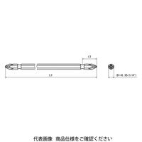 OHMI スクリュードライバービット ダブルビット(LLタイプ) V-21W No.2x6.35x65 LL Y 1セット(20本)（直送品）