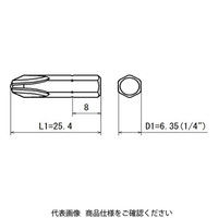 近江精機 OHMI スクリュードライバービット プラスビット V-27 No.3x6.35x25.4 1セット(30本)（直送品）