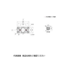 エヌアイシ・オートテック M8 ベーシックアルミフレーム 632mm AFS-4080-8-632 1セット(5本)（直送品）