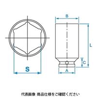 JTC 12.7mmディープインパクトソケット 17mm JTC448217 1個（直送品）