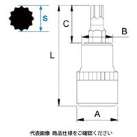 JTC ビットソケット 12.7mmXM5 JTC45705 1個（直送品）