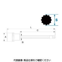 JTC 12Pロングソケット 12.7mmXM8 JTC45708120 1個（直送品）