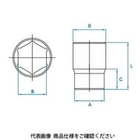 JTC 6.3mm 6ポイント ディープソケット(ミリ) 8mm JTC25208 1個（直送品）