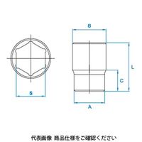 JTC 9.5mm 6ポイント ソケット(ミリ) 13mm JTC33213 1個（直送品）