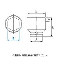 JTC 25.4mmインパクトソケット 22mm JTC845822 1個（直送品）