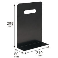 リヒトラブ ブックエンド・ハイタイプ（マグネット付） 黒（ブラック） 7351-24 1セット（4個：1個×4）