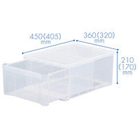 天馬 プレクシーケース オールクリア LL クリア 1セット（3個：1個×3）