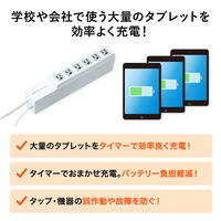 延長コード 電源タップ 3m 3P（ピン） 6個口 スイッチ ホワイト TAP-RT1 サンワサプライ 1個（直送品）