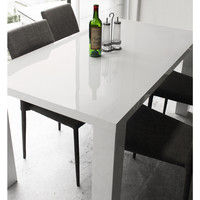 【車上渡し】 関家具 TOCOM BIANCO ダイニングテーブル 鏡面 ホワイト 幅1400×奥行800×高さ730mm 1台（直送品）