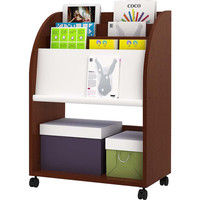 VALUTEC PLシリーズ マガジンラック60 キャスター付 幅600×奥行345×高さ850mm ダークブラウン PLD-61 1台（直送品）