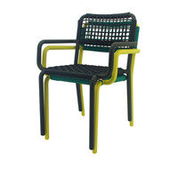 【車上渡し】関家具 チェア チューブ アウトドア対応 YE/GN イエロー/グリーン 1脚（直送品）