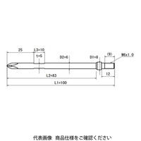 近江精機 OHMI スクリュードライバービット プラスビット NV-46 No.2x8x100(6x83) LL SS 1セット(10本)（直送品）
