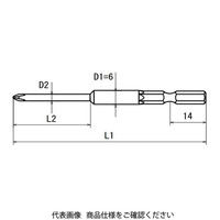OHMI スクリュードライバービット プラスビット(着磁タイプ) V-14 No.2x6x100(3.2x30) MAG 1セット(10本)（直送品）