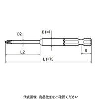 OHMI スクリュードライバービット プラスビット(着磁タイプ) V-17 No.0x7x75(2x20) MAG 1セット(10本)（直送品）