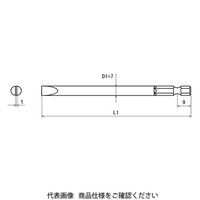 近江精機 OHMI スクリュードライバービット マイナスビット V-17M 1.0tx7x200 1セット(10本)（直送品）