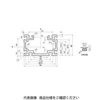 エヌアイシ・オートテック M6 リニアスライドフレーム 625mm AFC-9660-6-625 1セット（3本）（直送品）