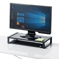 サンワサプライ スチール製机上ラック（W500）ブラック MR-LC207BK 幅500×幅257×高さ89mm 1台（直送品）