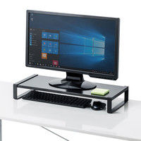 【在庫限り処分品】サンワサプライ スチール製机上ラック（W600）ブラック MR-LC208BK 幅600×奥行257×高さ89mm 1台（直送品）