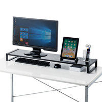 サンワサプライ スチール製机上ラック（W1000）ブラック MR-LC209BK 幅1000×奥行257×高さ89mm 1台（直送品）